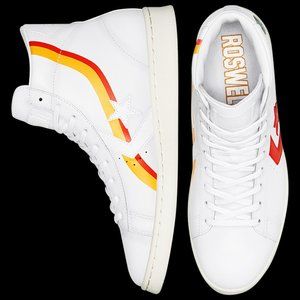 NIB Converse Roswell Rayguns Pro Leather Hi White/White/Orange 171197C US Mens